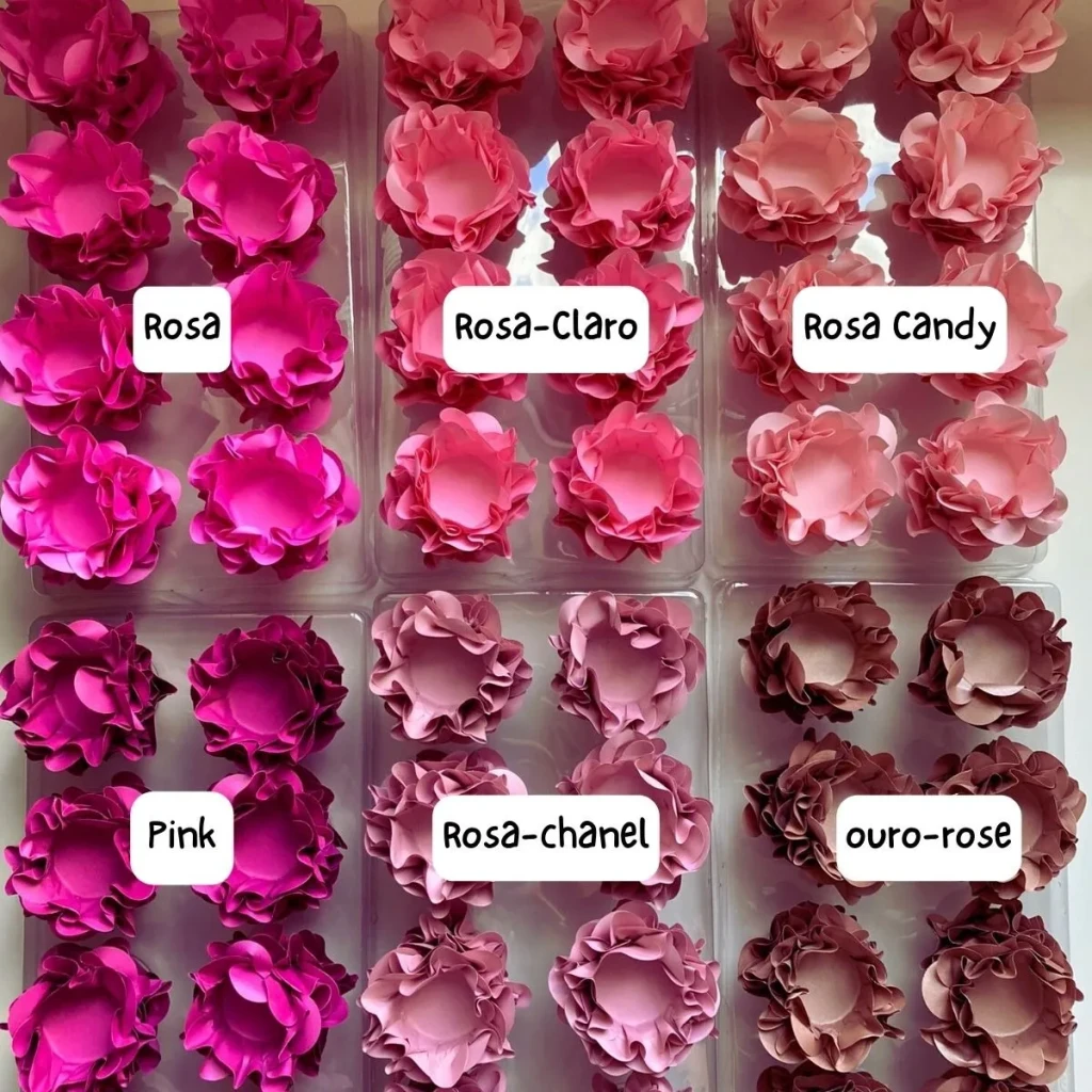 80 Forminhas Doces Finos Flor Luxo para Casamento e Aniversário - Image 5