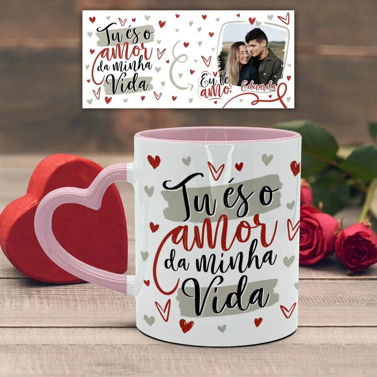 Caneca Pega Coração "Tu és o amor da minha vida" - Image 3
