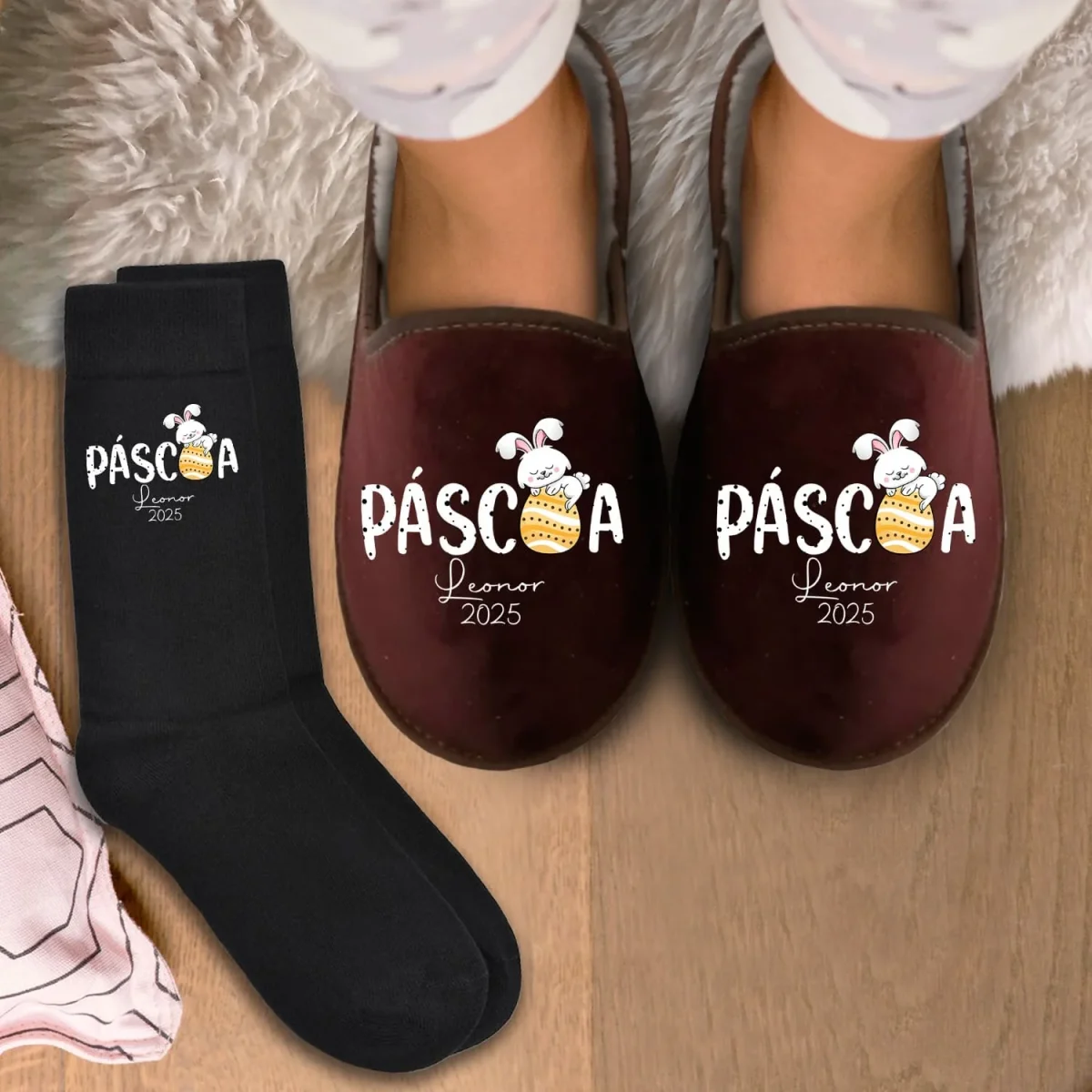 Chinelos e/ou Meias "Páscoa"