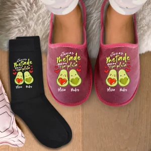 Chinelos e/ou Meias "Tu és a metade que me completa"