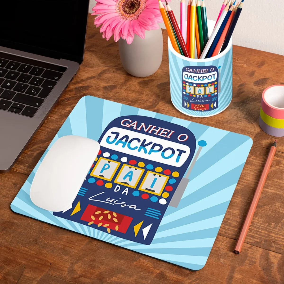 Tapete de rato e/ou Porta-lápis "JACKPOT"
