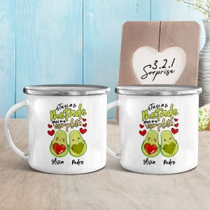 Caneca(s) de Esmalte "Tu és a metade que me completa"
