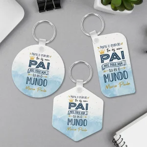Porta-chaves MDF "Tu és o mundo"