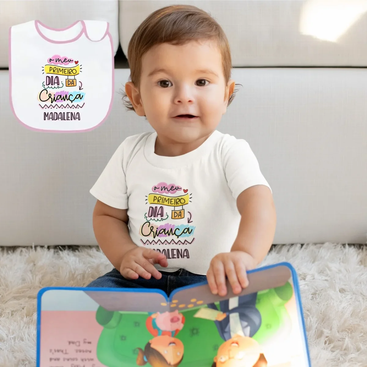 T-shirt e/ou Babete "O meu primeiro dia da criança" - Image 2