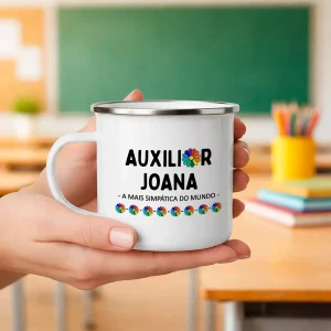 Caneca de Esmalte "Educação"