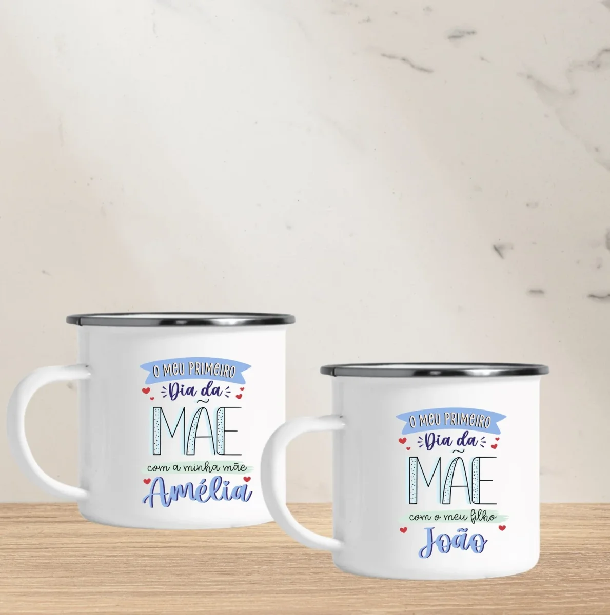 Caneca de Esmalte "O meu primeiro Dia da Mãe"