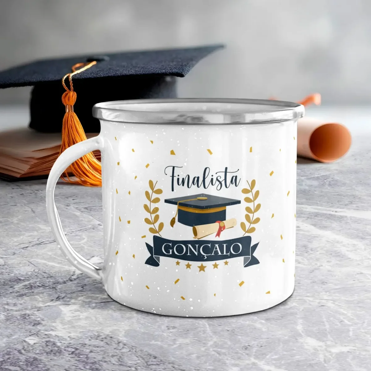 Sacola e/ou Caneca de esmalte "Congratulations" - Image 3