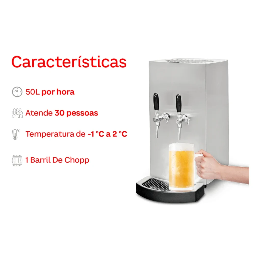 Chopeira Elétrica Slim 50L com 2 Torneiras – Eficiência e Compactação - Image 5