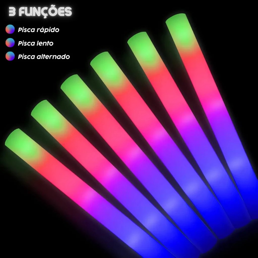 Kit com 15 Bastões LED para Festa Neon – Diversão Garantida - Image 7