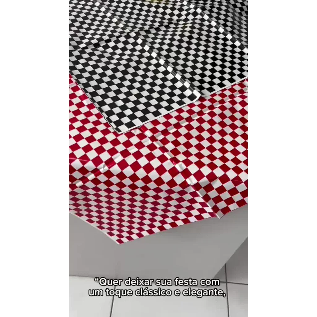 Kit de Toalhas Descartáveis Quadriculadas para Festas – 10 Unidades - Image 3