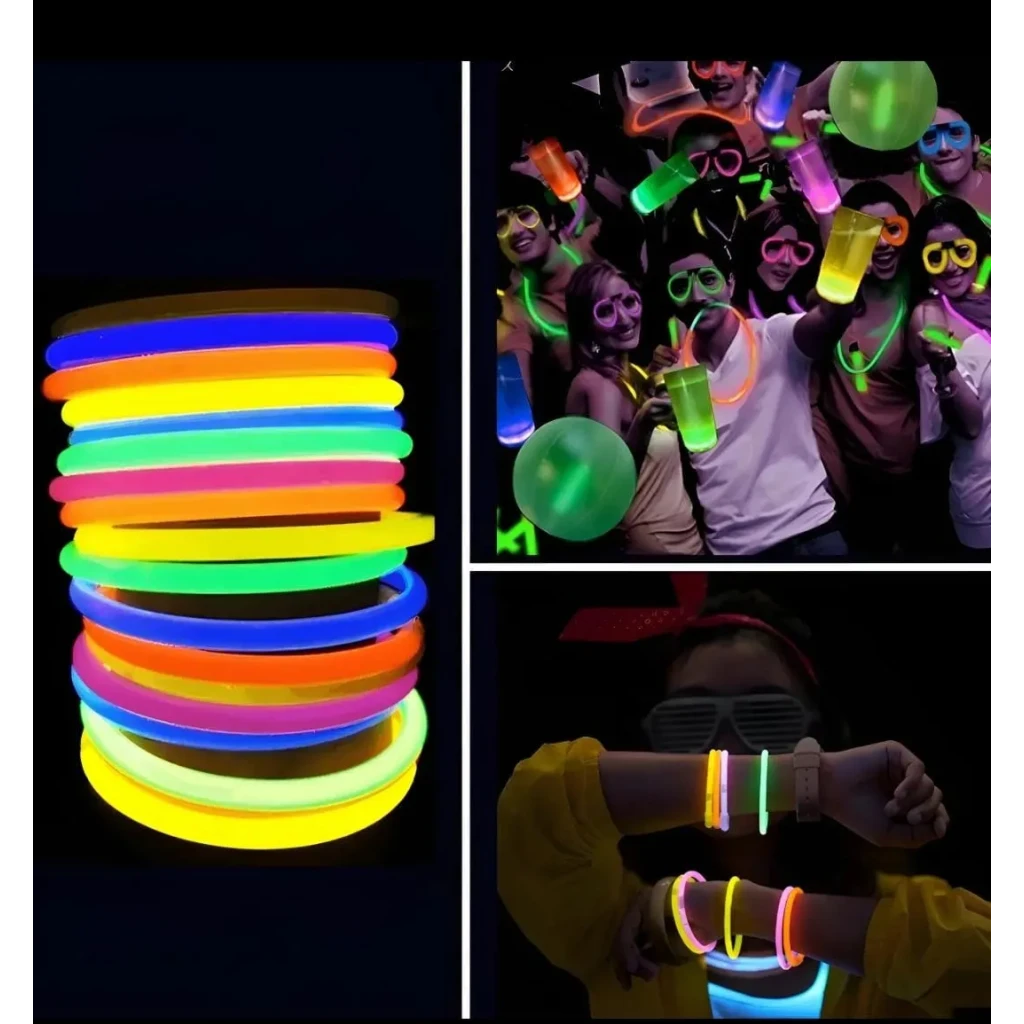 Pulseira LED Neon: Adereço Fluorescente para Festas - Image 9