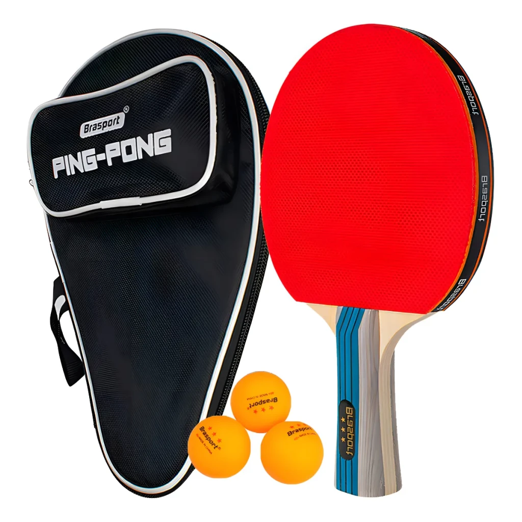 Raquete de Ping Pong Profissional com Raqueteira – Cabo FL - Image 2