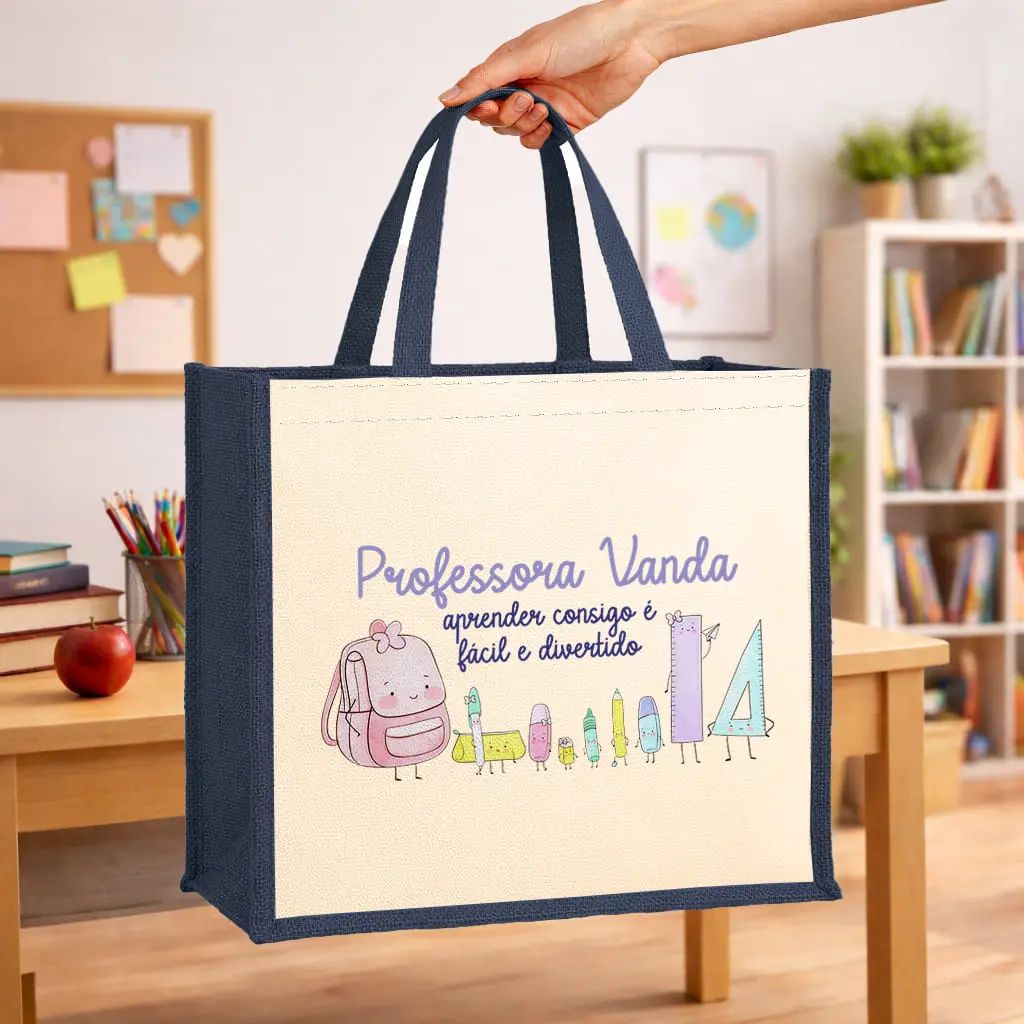 Saco "Aprender é fácil e divertido"
